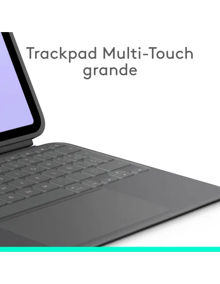 Logitech Combo Touch, Funda con Teclado, iPad Pro 11 Pulgadas (M4)(2024) - Teclado retroiluminado extraíble con Soporte