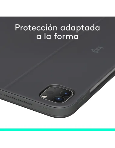 Logitech Combo Touch, Funda con Teclado, iPad Pro 11 Pulgadas (M4)(2024) - Teclado retroiluminado extraíble con Soporte