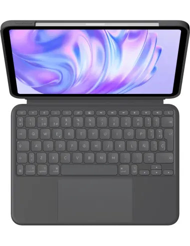 Logitech Combo Touch, Funda con Teclado, iPad Pro 11 Pulgadas (M4)(2024) - Teclado retroiluminado extraíble con Soporte
