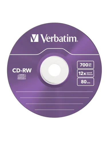 Verbatim CD-RW Colour 12x 700 MB 5 pieza(s)