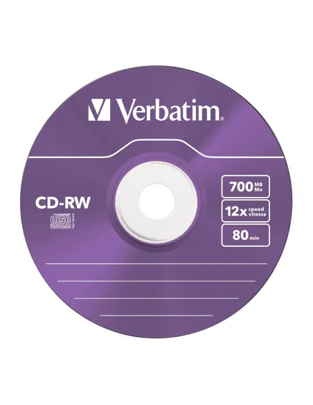 Verbatim CD-RW Colour 12x 700 MB 5 pieza(s)