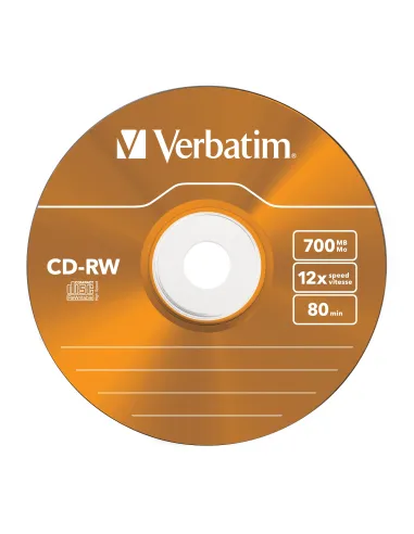 Verbatim CD-RW Colour 12x 700 MB 5 pieza(s)