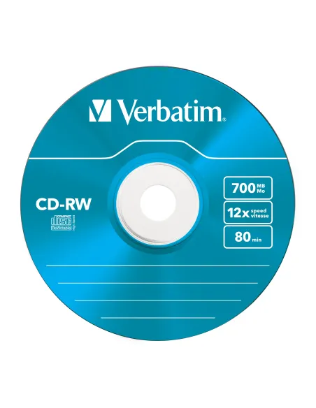 Verbatim CD-RW Colour 12x 700 MB 5 pieza(s)