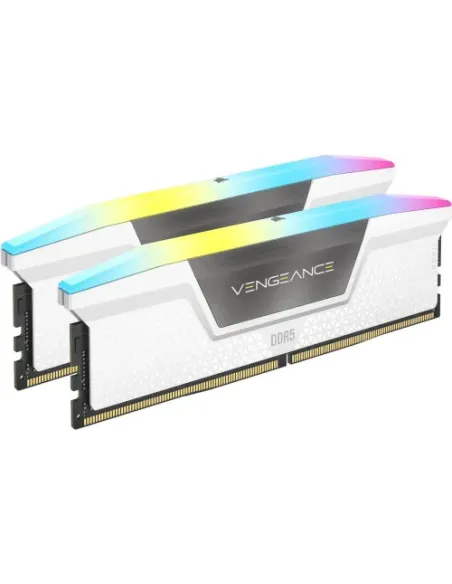 MEMORIA CORSAIR DDR5 32GB 2X16GB PC6000 VENGEANCE RGB BLANCA CMH32GX5M2E6000Z36W