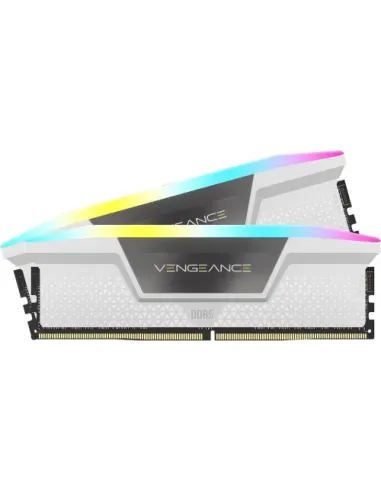 MEMORIA CORSAIR DDR5 32GB 2X16GB PC6000 VENGEANCE RGB BLANCA CMH32GX5M2B6000Z30W