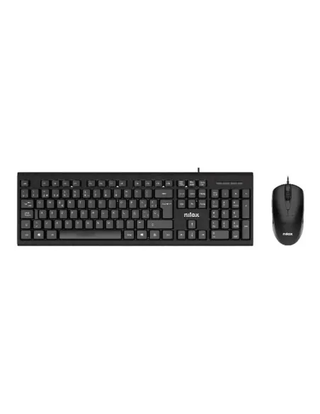 Nilox kit teclado+ratón nxkme0011 usb negro