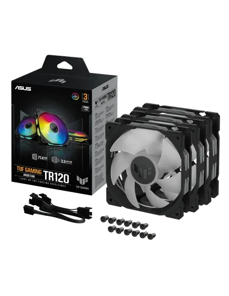 ASUS TUF GAMING TR120 ARGB 3IN1 Black Carcasa del ordenador Refrigerador de aire 12 cm Negro