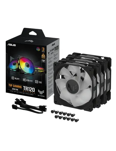 ASUS TUF Gaming TR120 ARGB Reverse Fan - Triple Pack Carcasa del ordenador Ventilador 12 cm Negro