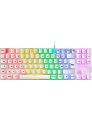 Teclado inalambrico mars gaming mk80 blanco italiano