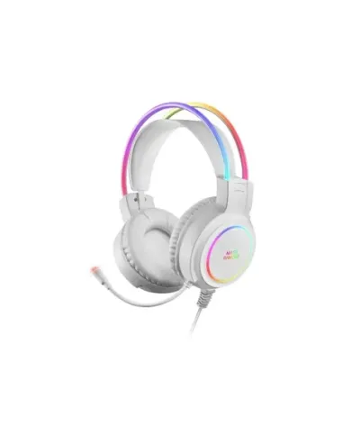 Mars Gaming MHRGBW Auriculares Chroma RGB Flow Micrófono Sonido Espacial Blanco