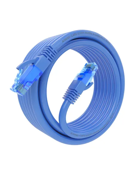 AISENS Cable De Red Latiguillo RJ45 Cat.6 UTP AWG26 CCA, Azul, 4.0 m