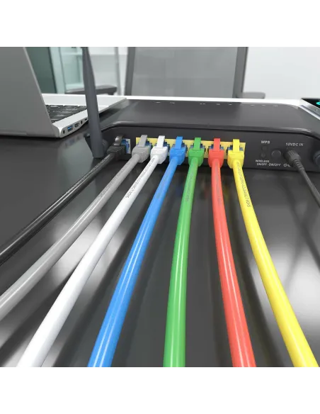 AISENS Cable De Red Latiguillo RJ45 Cat.6 UTP AWG26 CCA, Azul, 0.5 m