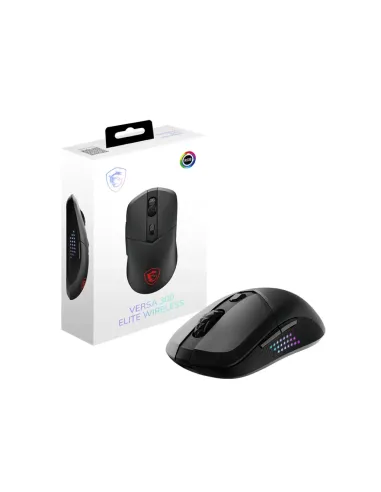 MSI VERSA 300 ELITE WIRELESS ratón Juego mano derecha RF Wireless + Bluetooth + USB Type-C Óptico 26000 DPI