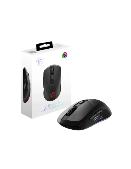 MSI VERSA 300 ELITE WIRELESS ratón Juego mano derecha RF Wireless + Bluetooth + USB Type-C Óptico 26000 DPI