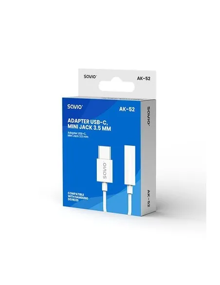 ADAPTADOR USB(C) - MINI JACK 3.5 MM SAVIO AK-52