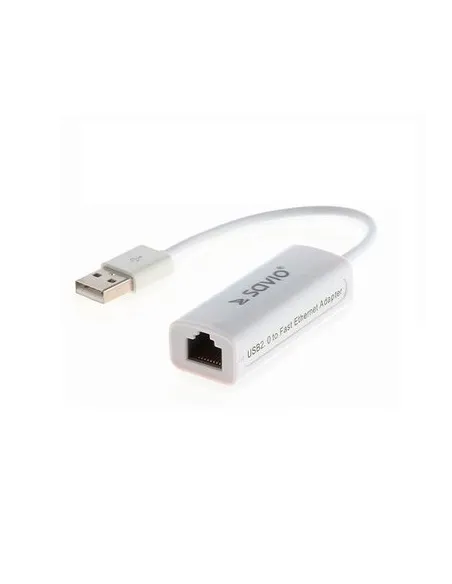 ADAPTADOR USB 2.0 - ETHERNET (RJ-45) SAVIO CL-24