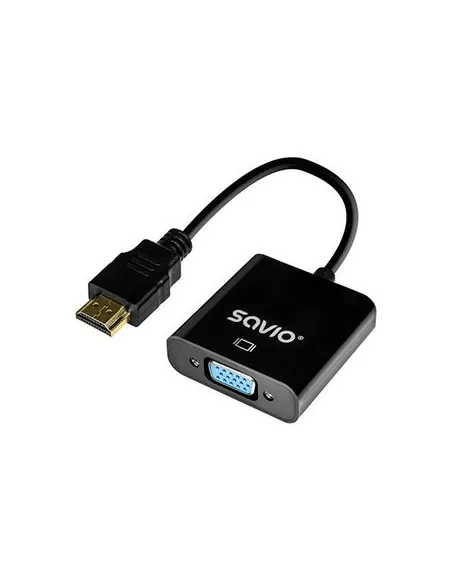 ADAPTADOR HDMI (M) - VGA (H) NEGRO SAVIO AK-75