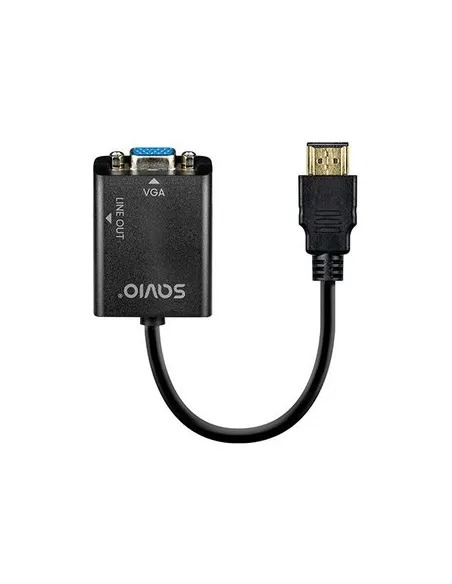 ADAPTADOR HDMI (M) - VGA (H) + MINI JACK 3.5 MM