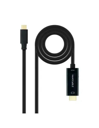 Nanocable Cable Conversor USB-C a HDMI 1.4 4K@30HZ 3 m, Negro