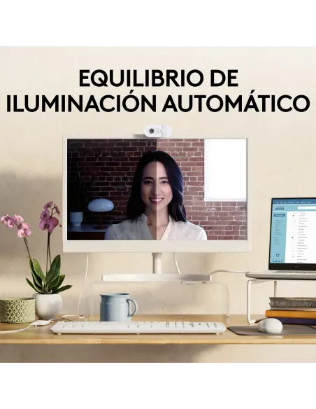 Logitech Brio 100 cámara web 2 MP 1920 x 1080 Pixeles USB Blanco