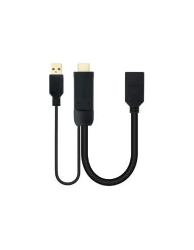 Nanocable Conversor HDMI 2.0 a DisplayPort V1.2 Negro, 20 cm