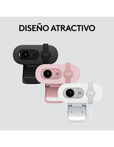 Logitech Brio 100 cámara web 2 MP 1920 x 1080 Pixeles USB Blanco