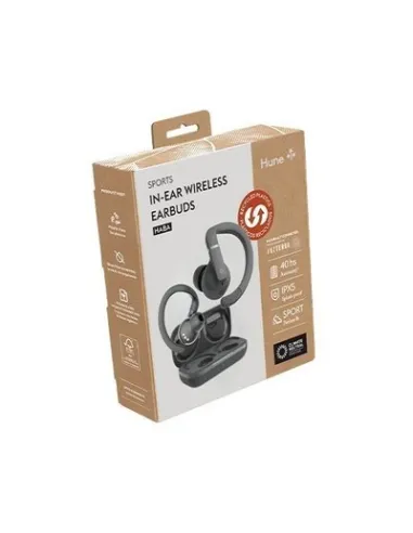 AURICULARES TWS HUNE ECO HABA SPORT GRIS ROCA