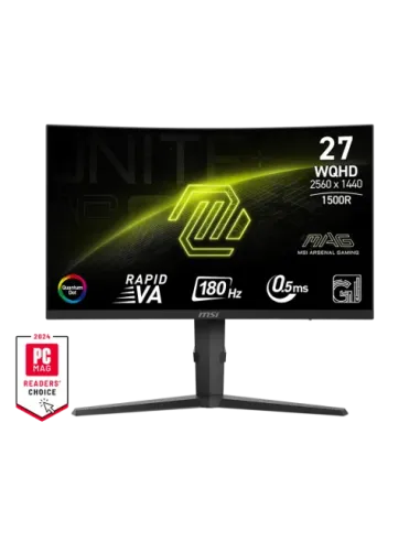 MSI MONITOR MAG 275CQRF QD E2. 27". CURVO 1500R. 2560X1440. 180HZ. NEGRO