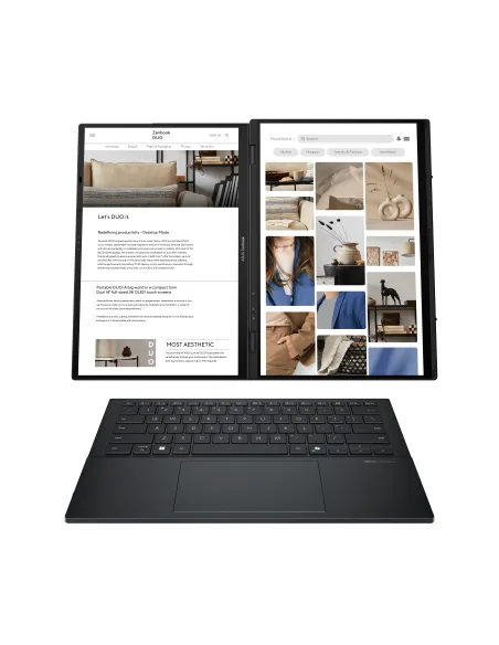 ASUS Zenbook Duo OLED UX8406CA-PZ152W - Ordenador Portátil 14" WQXGA+ 120Hz (Intel Core Ultra 9 285H, 32GB RAM, 1TB SSD, Arc