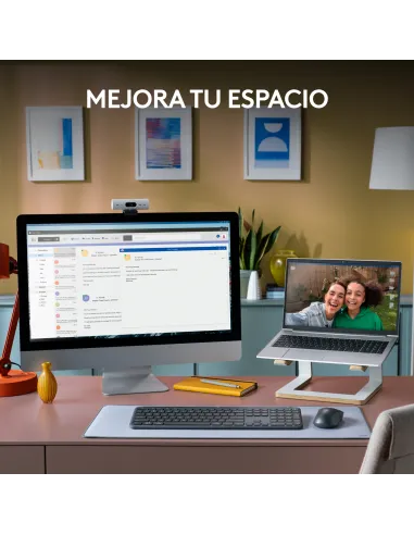 Logitech MK950 Signature Slim, teclado y ratón inalámbricos, diseño elegante, escritura y clics discretos, uso alternante de 3