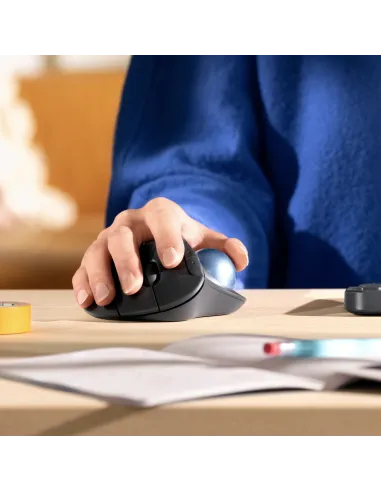 Logitech ERGO M575 for Business ratón Oficina mano derecha RF Wireless + Bluetooth Trackball 2000 DPI