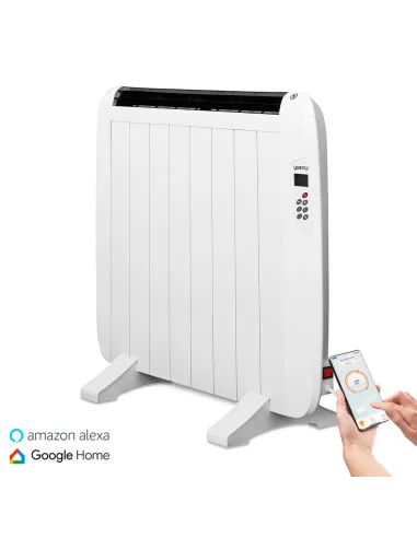 Yoevu radiador eléctrico bajo consumo 8 elementos 1200w de pared o pie blanco