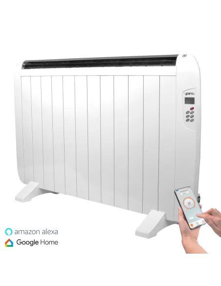 Yoevu radiador eléctrico bajo consumo 12 elementos 1800w de pared o pie blanco