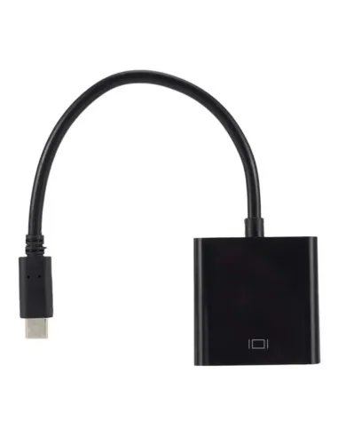 Adaptador usb tipo c a vga tooq macho - hembra -  negro