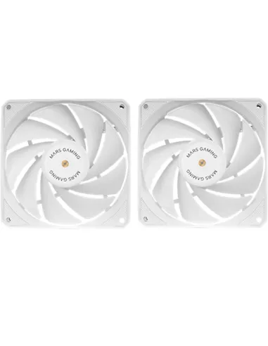 Ventilador mars gaming mfnclx2w 2 x 120mm blanco