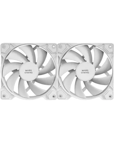 Ventilador mars gaming mfpwmx2w 2 x 120mm blanco