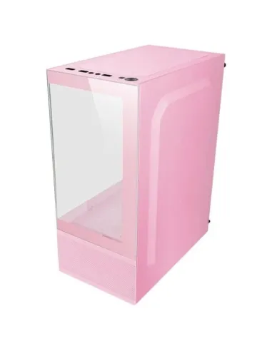 Caja ordenador mars gaming mcsep matx cristal templado rosa