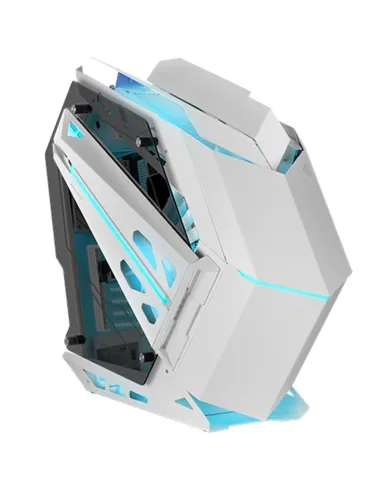 Caja ordenador mars gaming mctitanw atx argb cristal templado usb 3.0 blanco