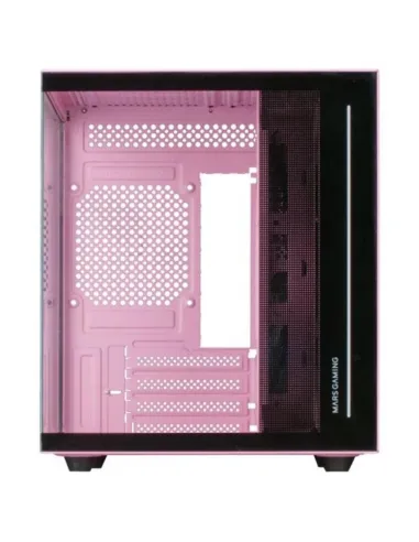 Caja ordenador mars gaming mcviewp matx cristal templado rosa