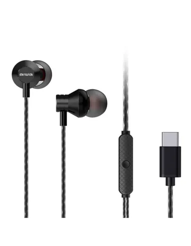 Auriculares aiwa estm - 50usb - c - bk usb tipo c negro