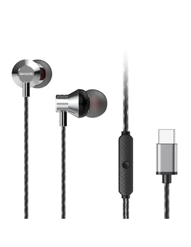 Auriculares aiwa estm - 50usb - c - sl usb tipo c plata