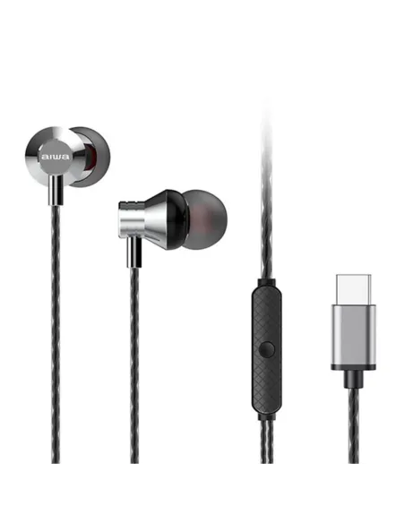 Auriculares aiwa estm - 50usb - c - sl usb tipo c plata